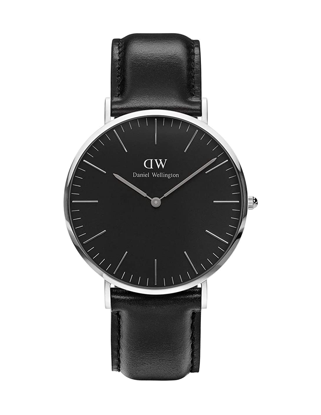 Montre Homme Daniel Wellington DW00100133 Classic Black - Cadran Noir 40mm, Bracelet Cuir Noir