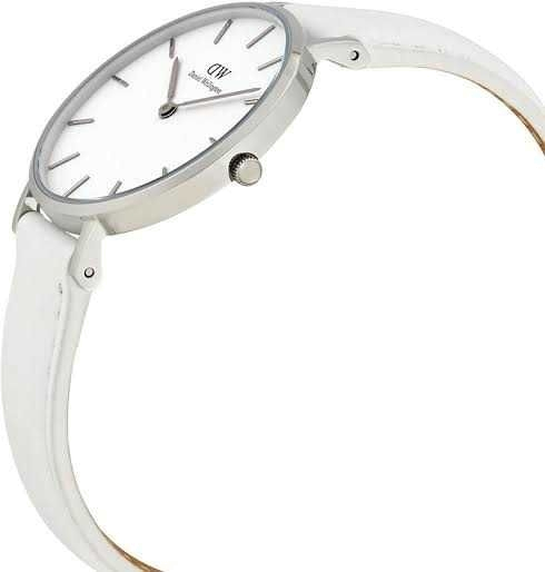 Montre Femme Daniel Wellington Classic Petite Bondi 32mm DW00100190 Cadran Blanc Bracelet Cuir Blanc vue 2