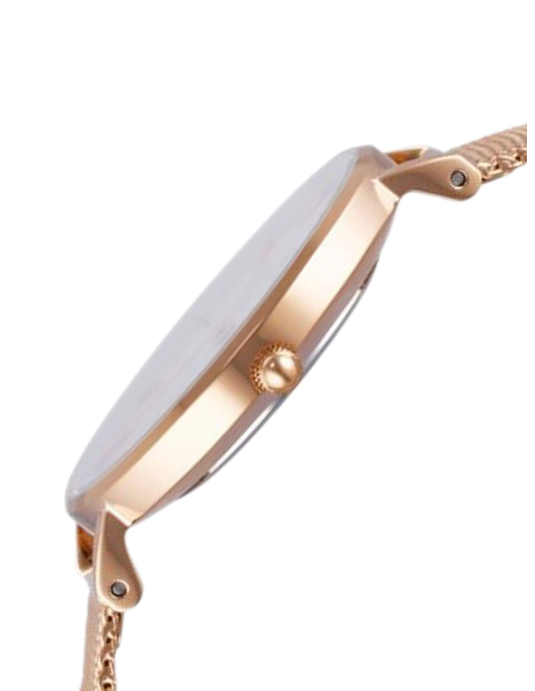 Montre Femme Daniel Wellington DW00100219 Classic Petite Melrose 28mm Cadran Blanc Bracelet Maille Milanaise Or Rose vue 2