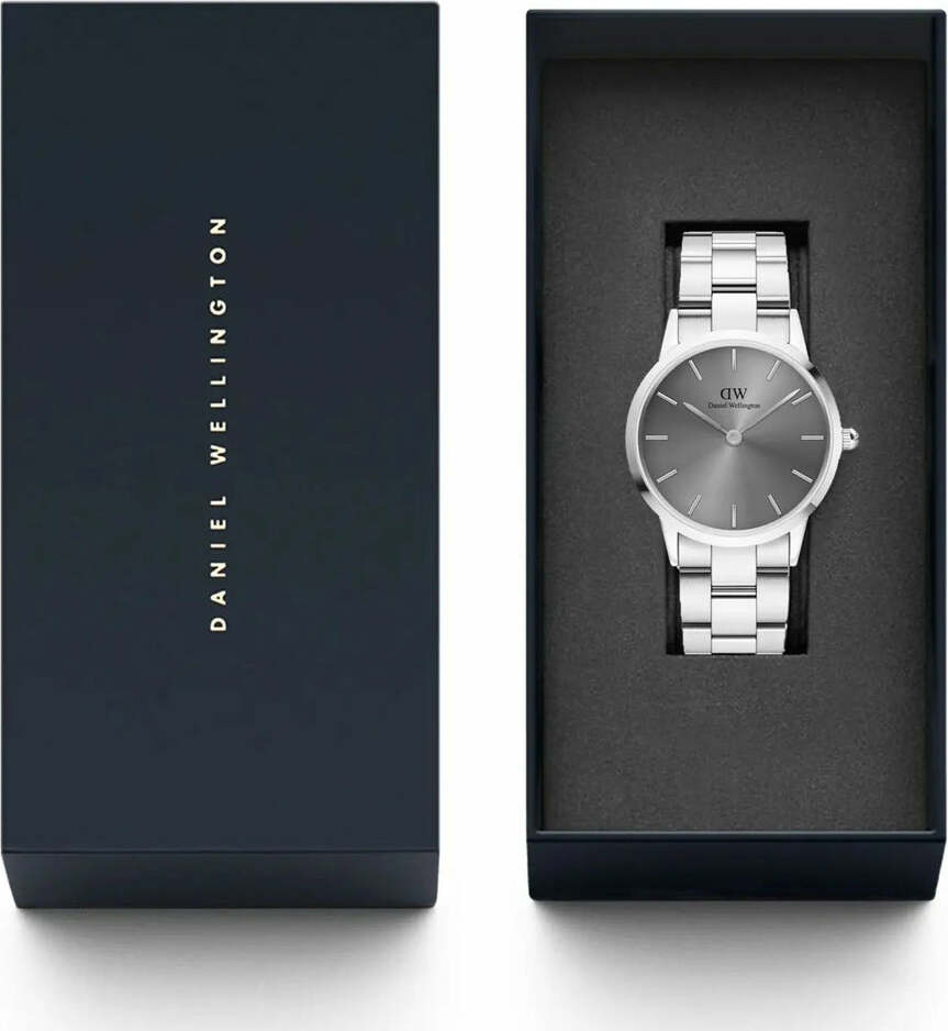 Montre Femme Daniel Wellington Iconic Link DW00100328 cadran gris vue 4