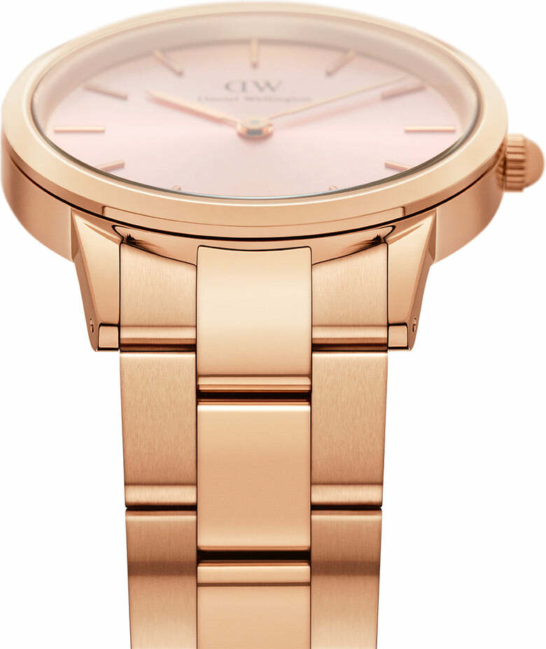 Montre Femme Daniel Wellington Iconic Link 36mm DW00100331 cadran rose vue 2