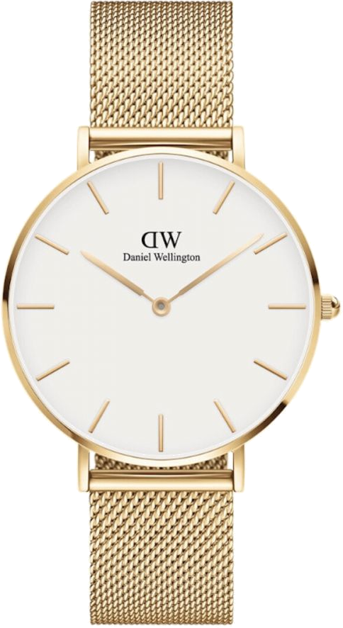 Montre Femme Daniel Wellington Petite Evergold DW00100346 - Boîtier et Maille Milanaise Or Jaune