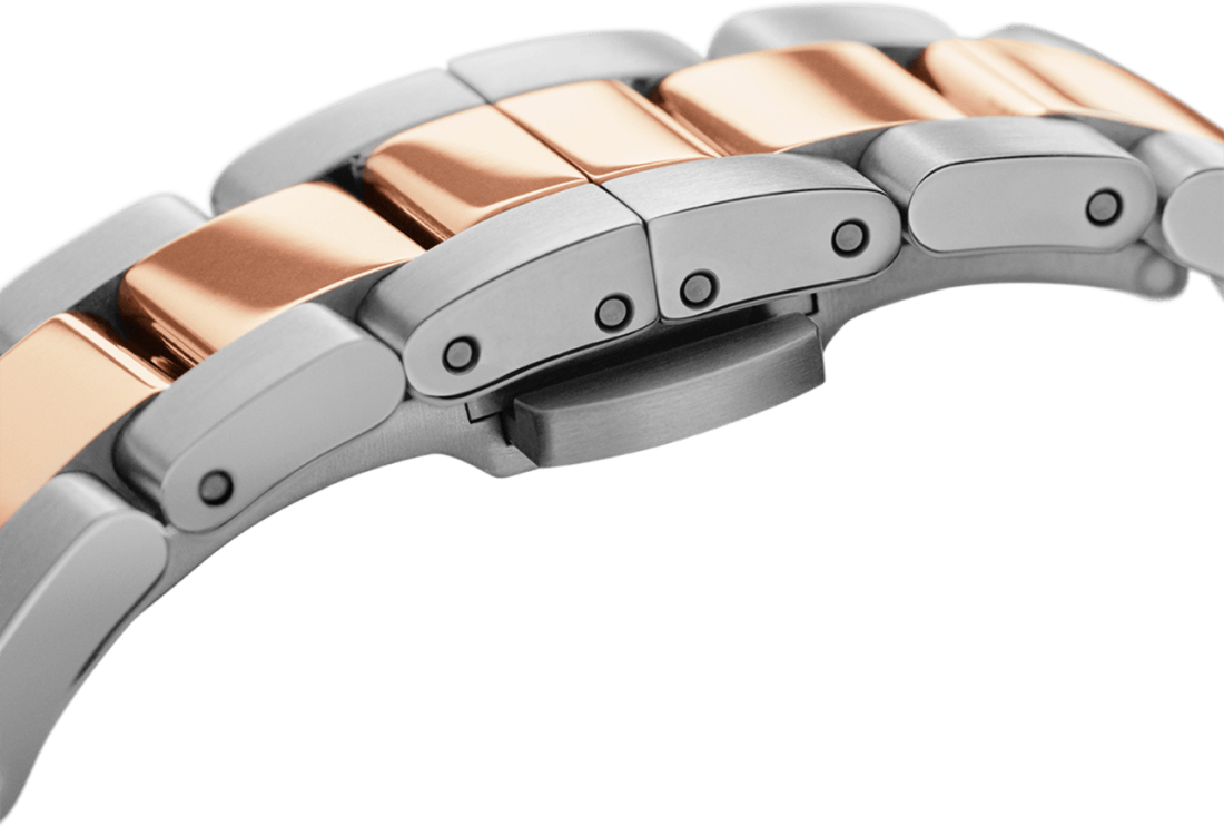 Montre Femme Daniel Wellington Iconic Link Lumine 28mm - Cadran blanc, bracelet argent et or rose - DW00100359 vue 5