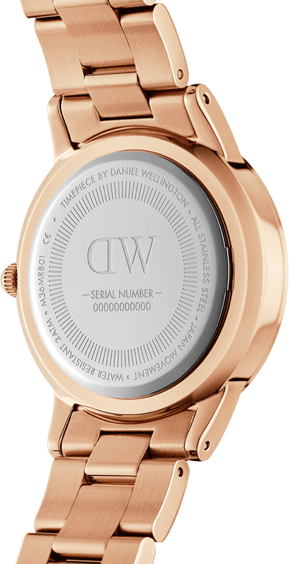 Montre Daniel Wellington Iconic Link DW00100369 - Boîtier et bracelet acier or rose 32mm - Pour femme vue 4