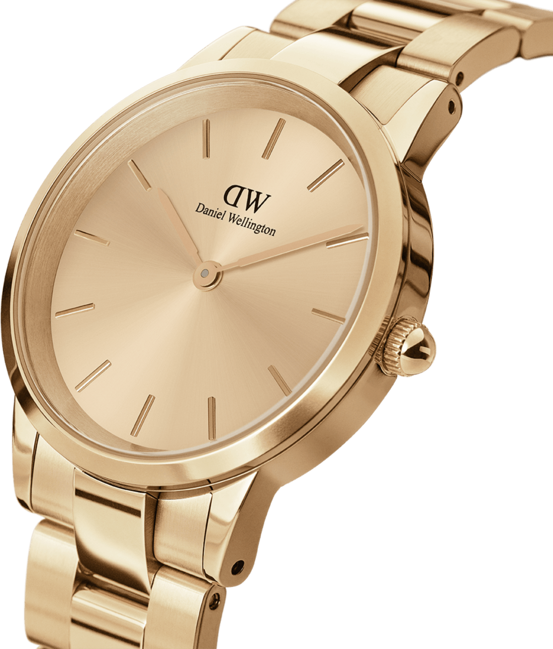 Montre Femme Daniel Wellington DW00100403 Iconic Link 28mm Cadran Doré Acier Plaqué Or Jaune vue 2