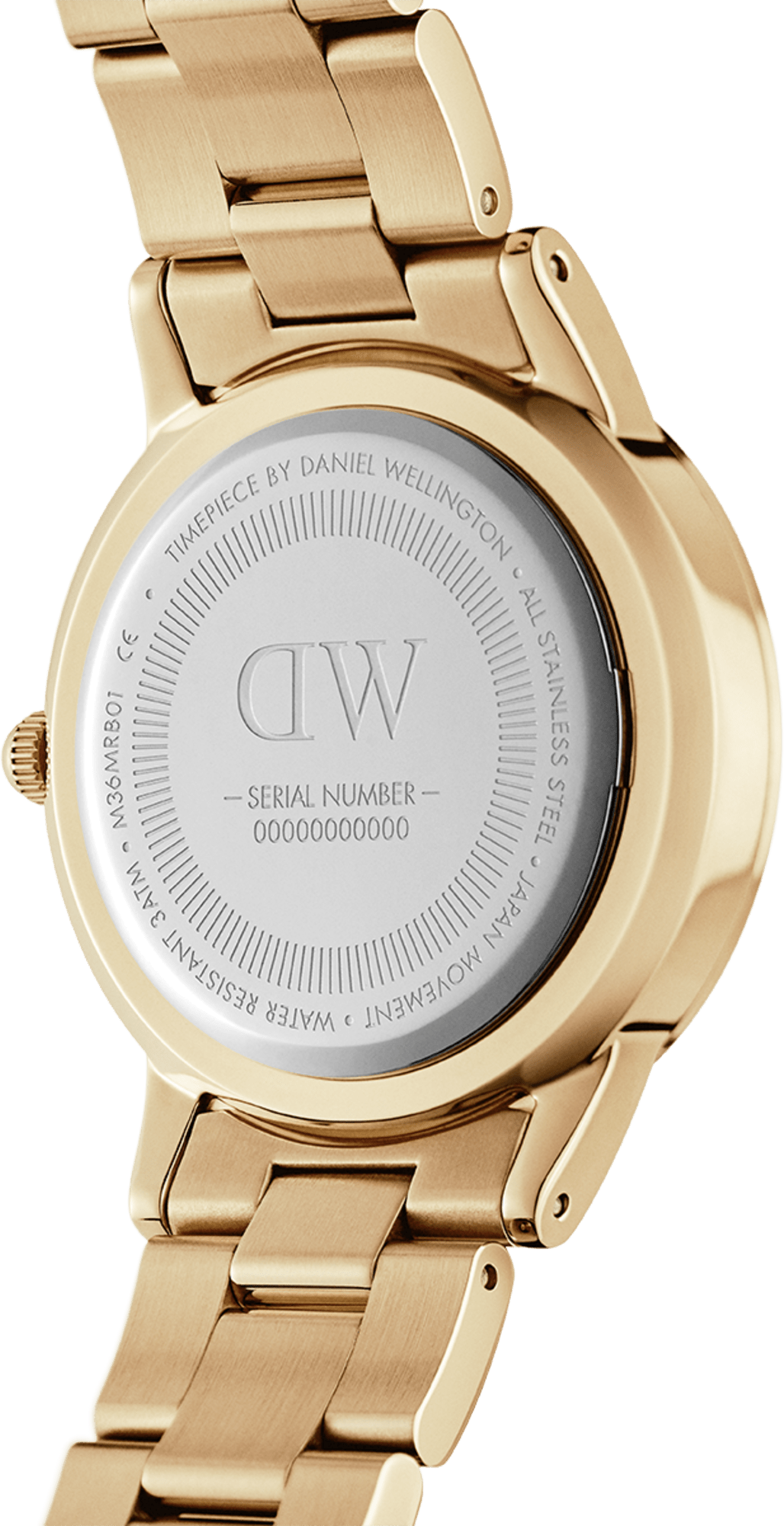 Montre Femme Daniel Wellington DW00100403 Iconic Link 28mm Cadran Doré Acier Plaqué Or Jaune vue 4