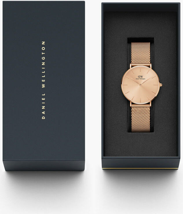 Montre Femme Daniel Wellington Petite Unitone 36mm DW00100472 cadran or rose vue 4