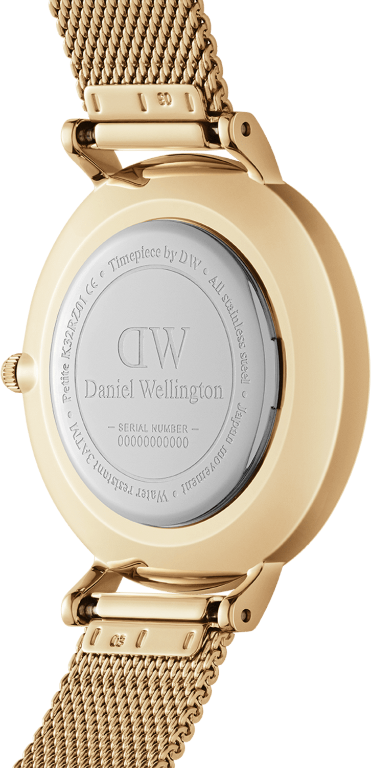 Montre Daniel Wellington DW00100475 Petite Unitone 36mm - Cadran et Maille Milanaise Or Jaune pour Femme vue 3