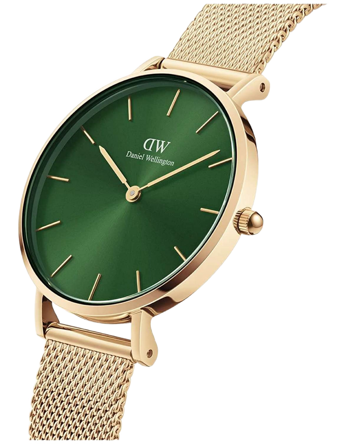 Montre Femme Daniel Wellington Petite Emerald 32mm DW00100480, Cadran Vert Emeraude, Boîtier et Bracelet Dorés vue 2
