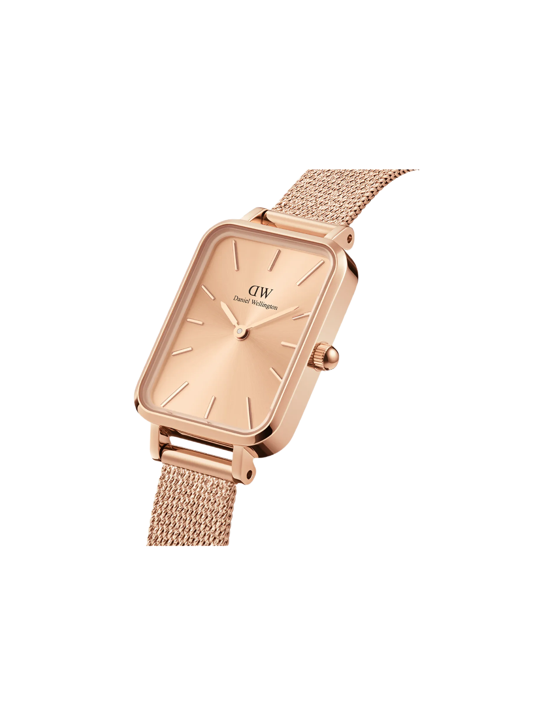 Montre Femme Daniel Wellington Quadro DW00100484 en Acier Or Rose vue 2