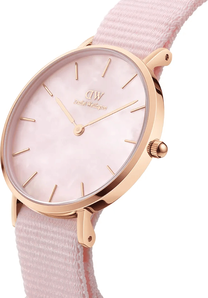 Montre Femme Daniel Wellington Petite Coral 28mm DW00100512 cadran rose nacre vue 2