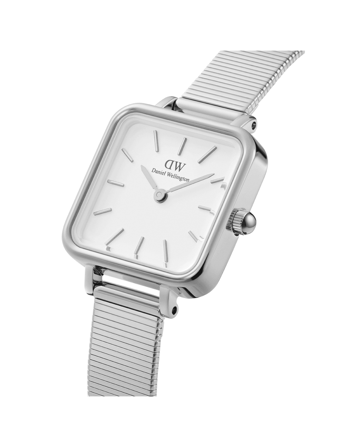 Montre Femme Daniel Wellington Quadro Studio DW00100521 - Cadran Carré Blanc, Boîtier et Bracelet Argent vue 2