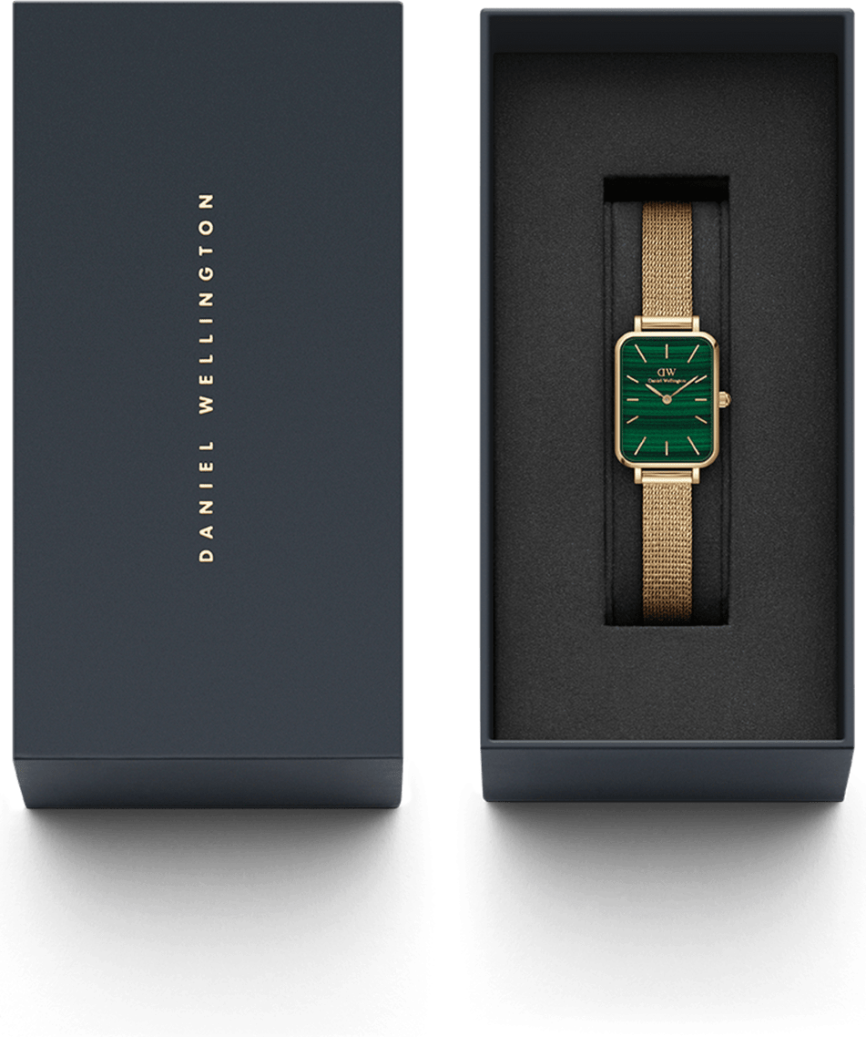 Montre Daniel Wellington DW00100561 Quadro Pressed Evergold Cadran Vert vue 4