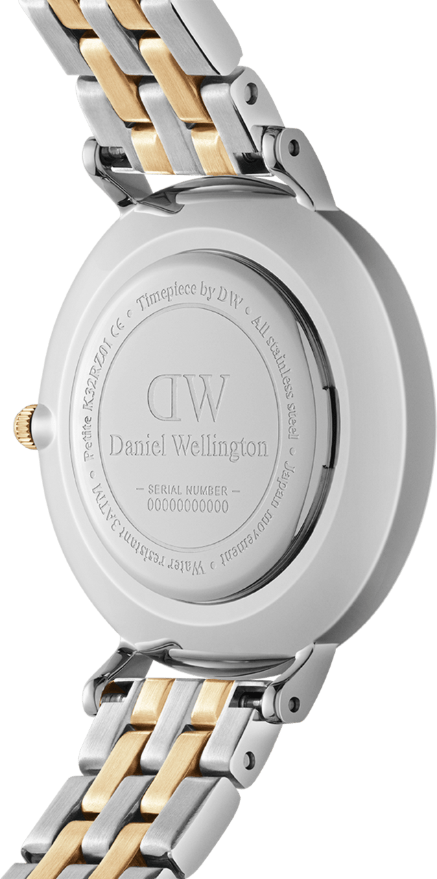 Montre Femme Daniel Wellington Petite Lumine DW00100616, Cadran Blanc, Bracelet Bicolore Argent et Or vue 3