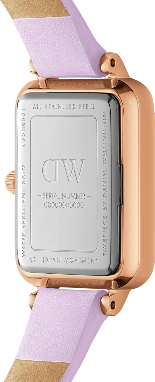 Montre Daniel Wellington DW00100637 Quadro Lavender Lilas Nacre vue 3
