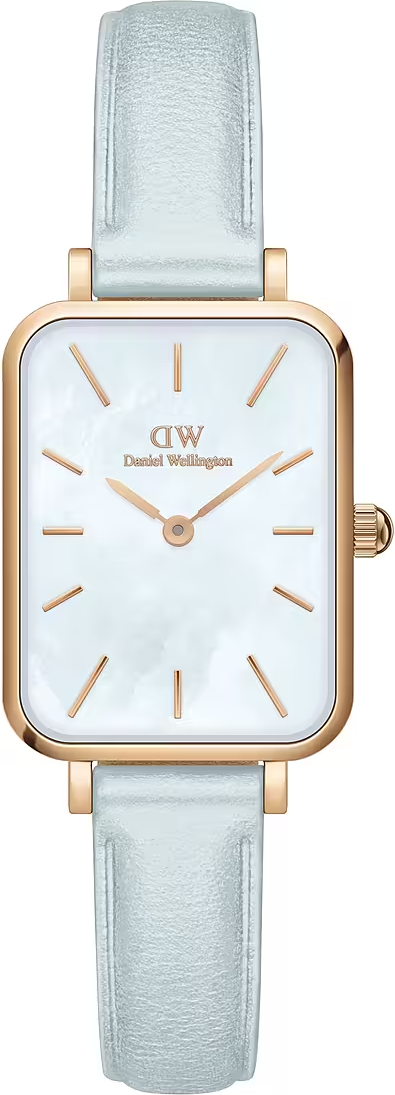 Montre Femme Daniel Wellington Quadro Bluebell DW00100638 - Cadran bleu nacré, boîtier or rose