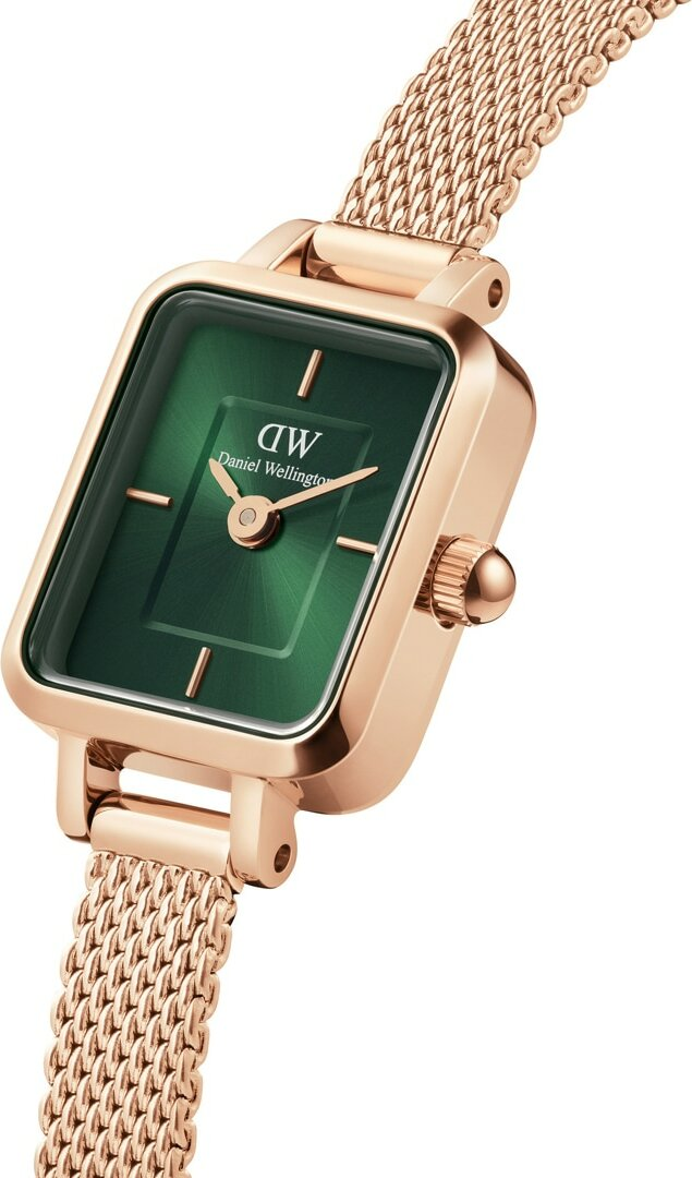 Montre Femme Daniel Wellington DW00100648 Quadro Mini Cadran Vert Acier Or Rose vue 2