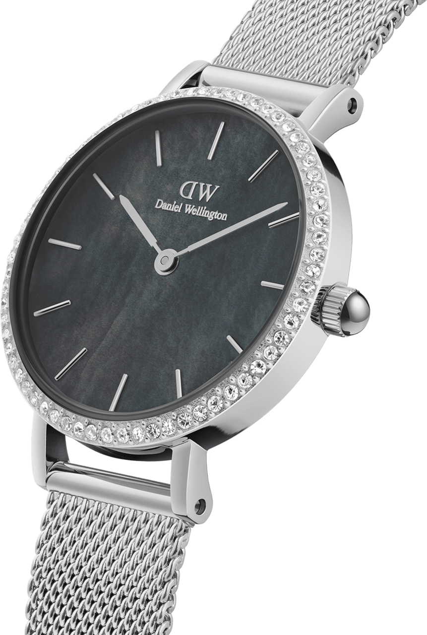 Montre Femme Daniel Wellington Petite Lumine Bezel Sterling DW00100661 - Cadran Noir Nacré, Boîtier Argent vue 2