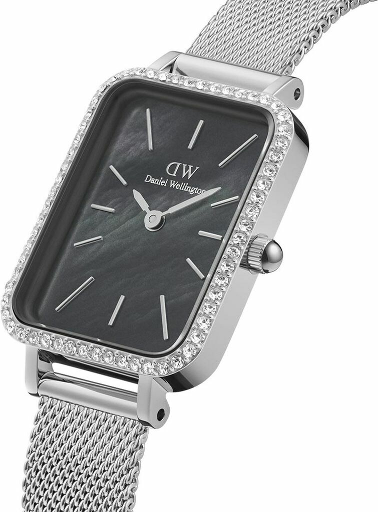 Montre Femme Daniel Wellington DW00100667 Quadro Lumine Acier Argenté Cadran Noir vue 2