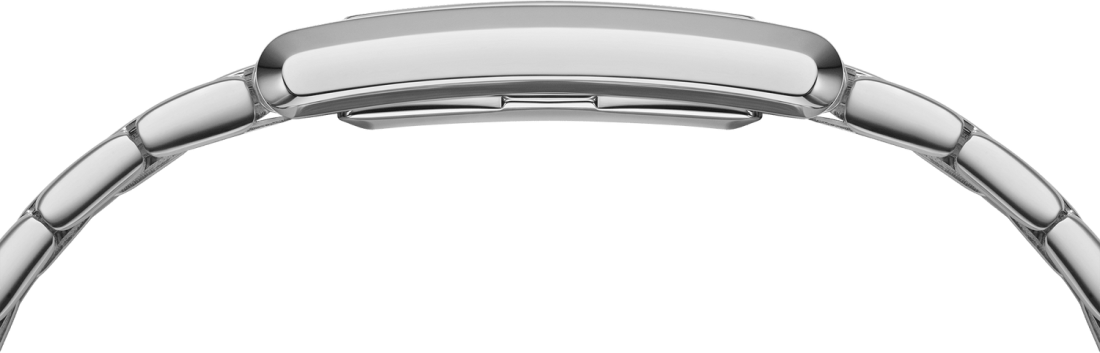 Montre Femme Daniel Wellington DW00100691 Quadro Rectangulaire Cadran Blanc Maille Milanaise Or Rose vue 3