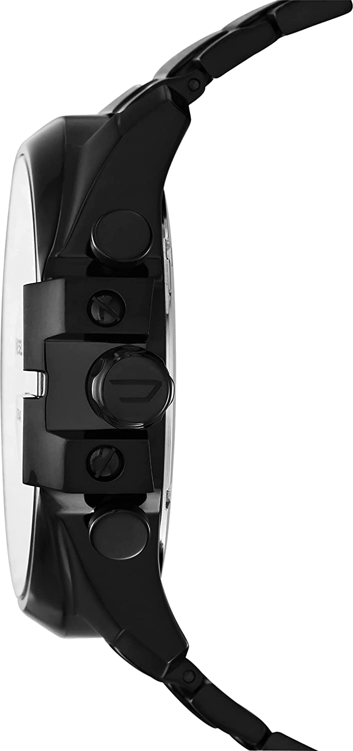 Montre Homme Diesel Mega Chief DZ4283 - Boîtier et bracelet acier noir vue 2