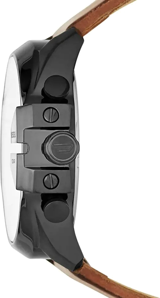 Montre Diesel DZ4343 Bracelet Cuir Marron et Boîtier Acier Robuste vue 3