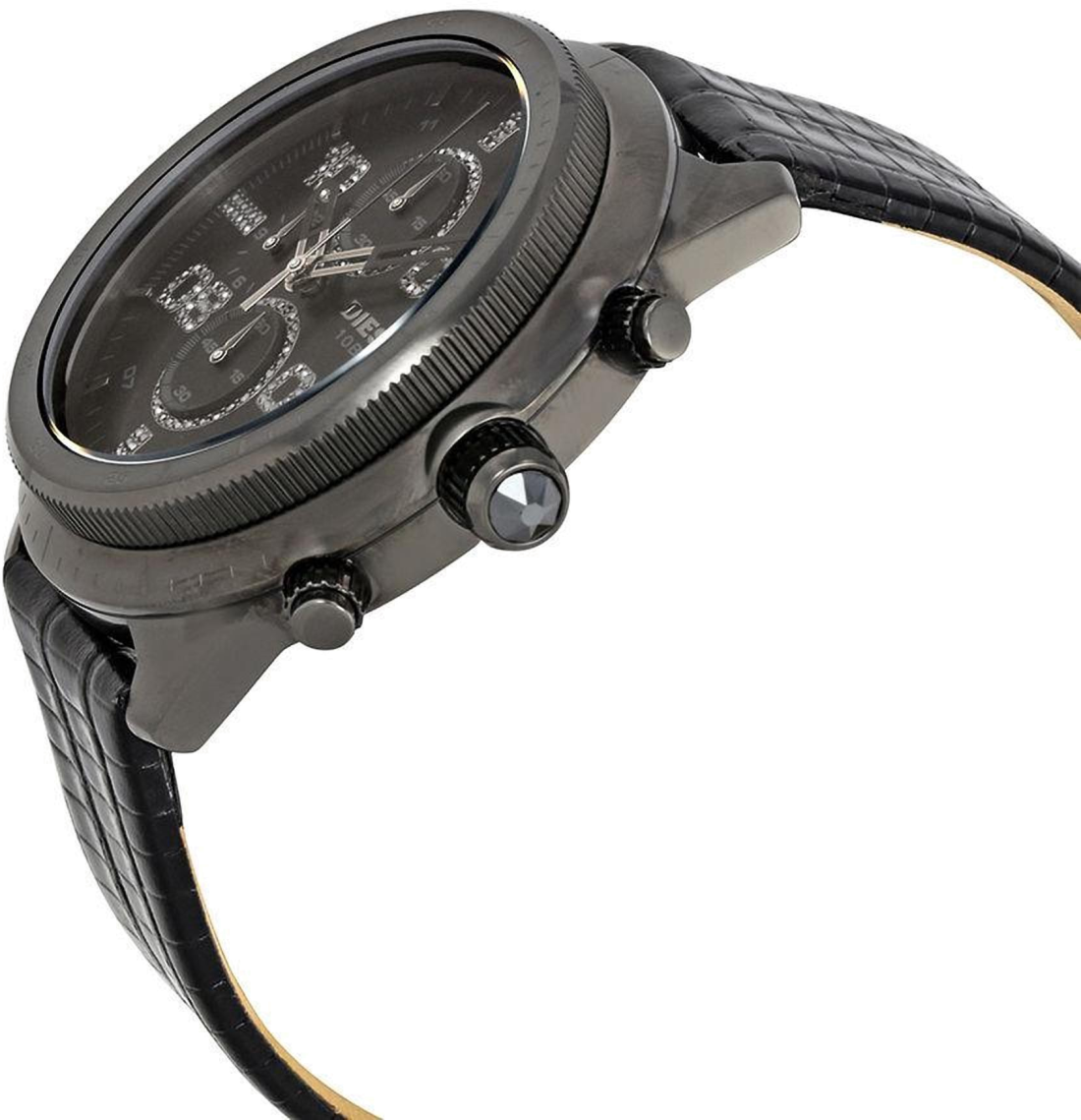 Montre Diesel DZ4437 Padlock Chronographe Noir Intégral vue 3
