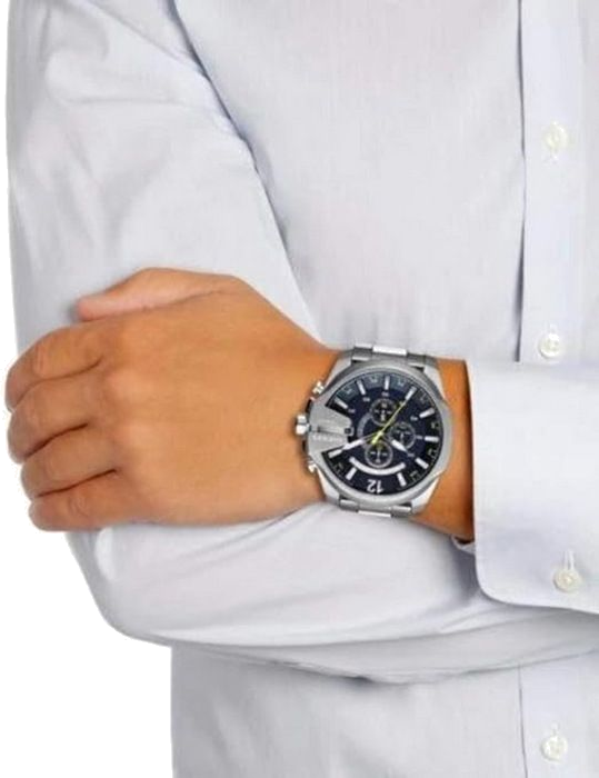 Montre Diesel Mega Chief DZ4465 pour Homme, Boîtier Acier Inoxydable Noir 51 mm vue 3