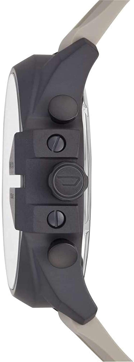 Montre Diesel DZ4496 Mega Chief Homme - Cadran Gris, Boîtier Noir, Bracelet Silicone vue 2
