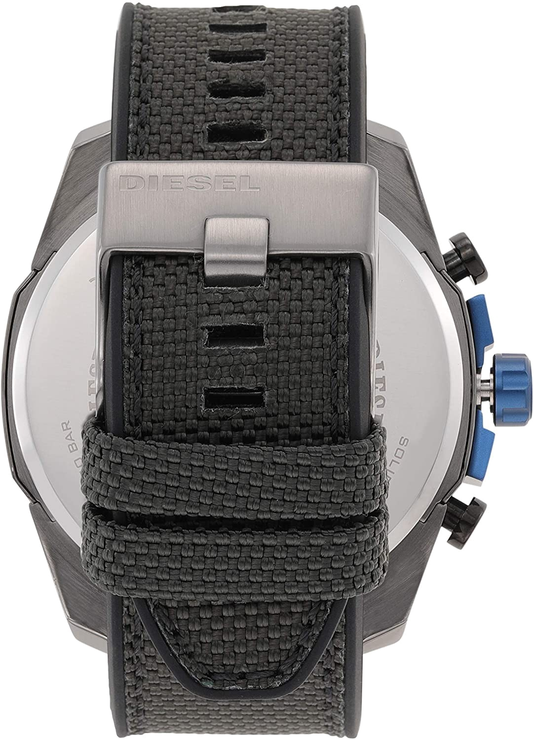 Montre Diesel DZ4500 Mega Chief Homme - Cadran et Boîtier Gris, Bracelet Nylon Noir vue 3