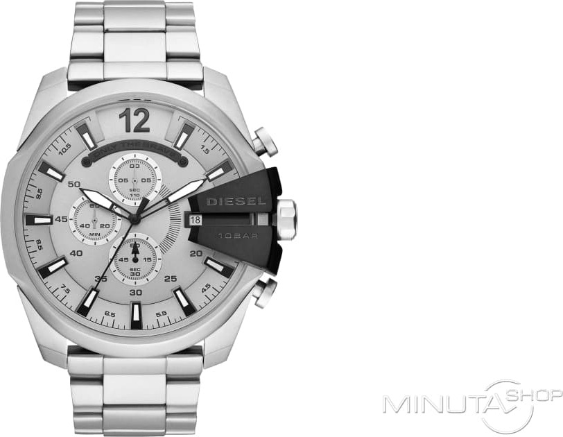 Montre Diesel DZ4501 Mega Chief Chronographe Acier Inox Argent pour Homme vue 3