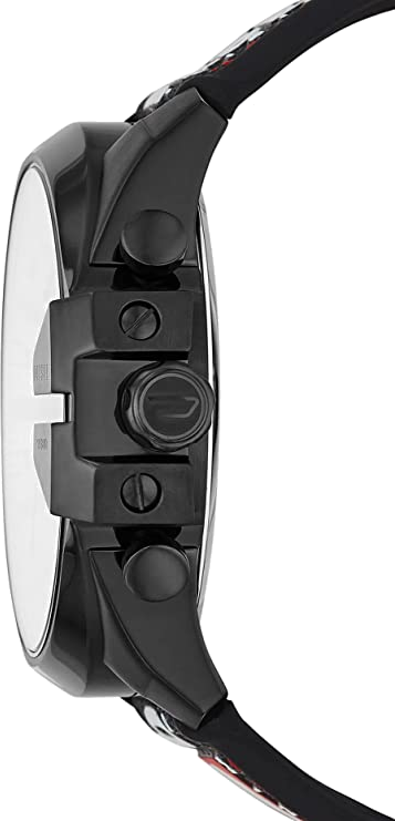 Montre Diesel Mega Chief DZ4512 pour Homme, Cadran Gris, Boîtier Noir, Bracelet Nylon vue 2