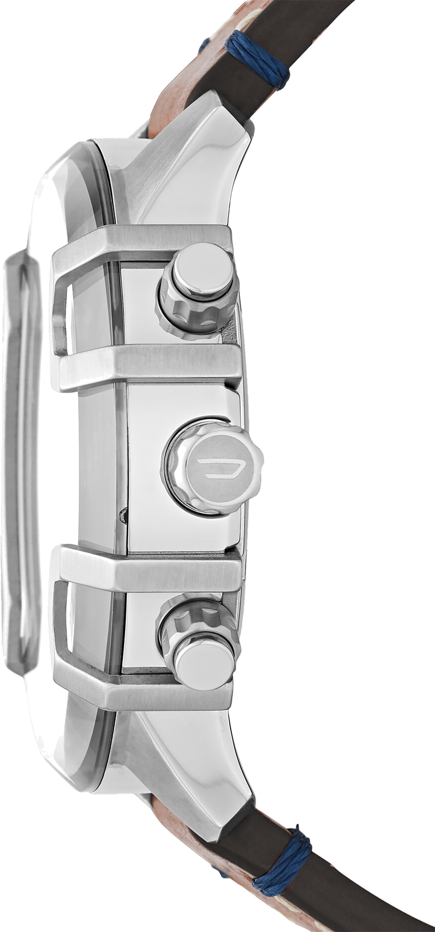 Montre Diesel Griffed DZ4518 pour Homme, Cadran Argent, Bracelet Cuir Marron vue 2