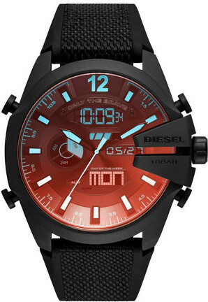 Montre Homme Diesel Mega Chief DZ4548 - Cadran Noir 51mm, Bracelet Nylon Noir vue 2