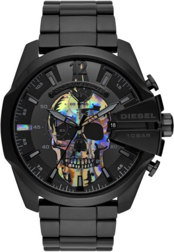 Montre Diesel DZ4582 Mega Chief Skull Rainbow Acier Noir pour Homme vue 2