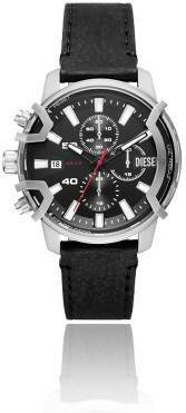 Montre Diesel DZ4603 pour Homme - Cadran et Bracelet Cuir Noir vue 3