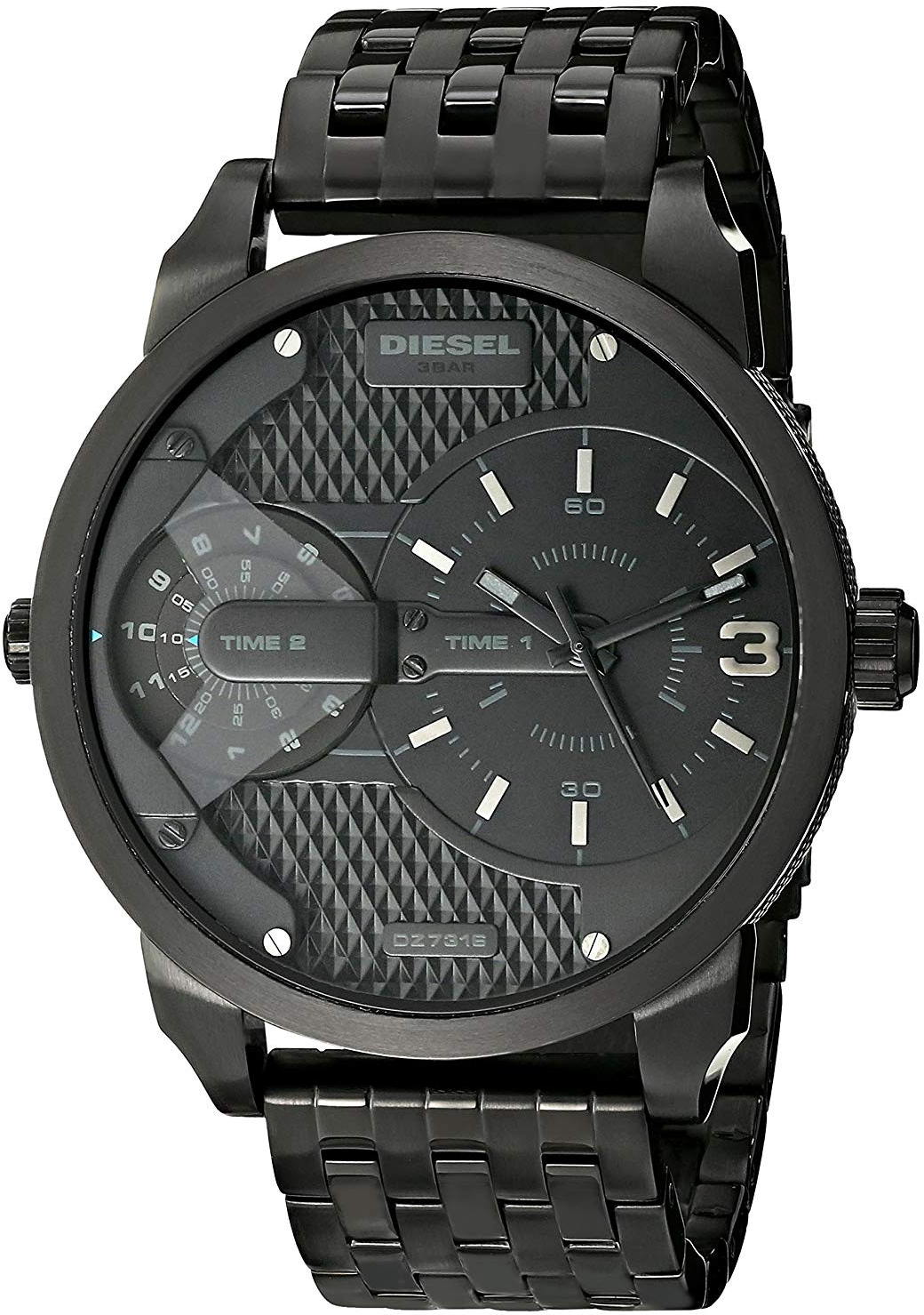 Montre Diesel DZ7316 Mini Daddy Homme en Acier Inoxydable Noir