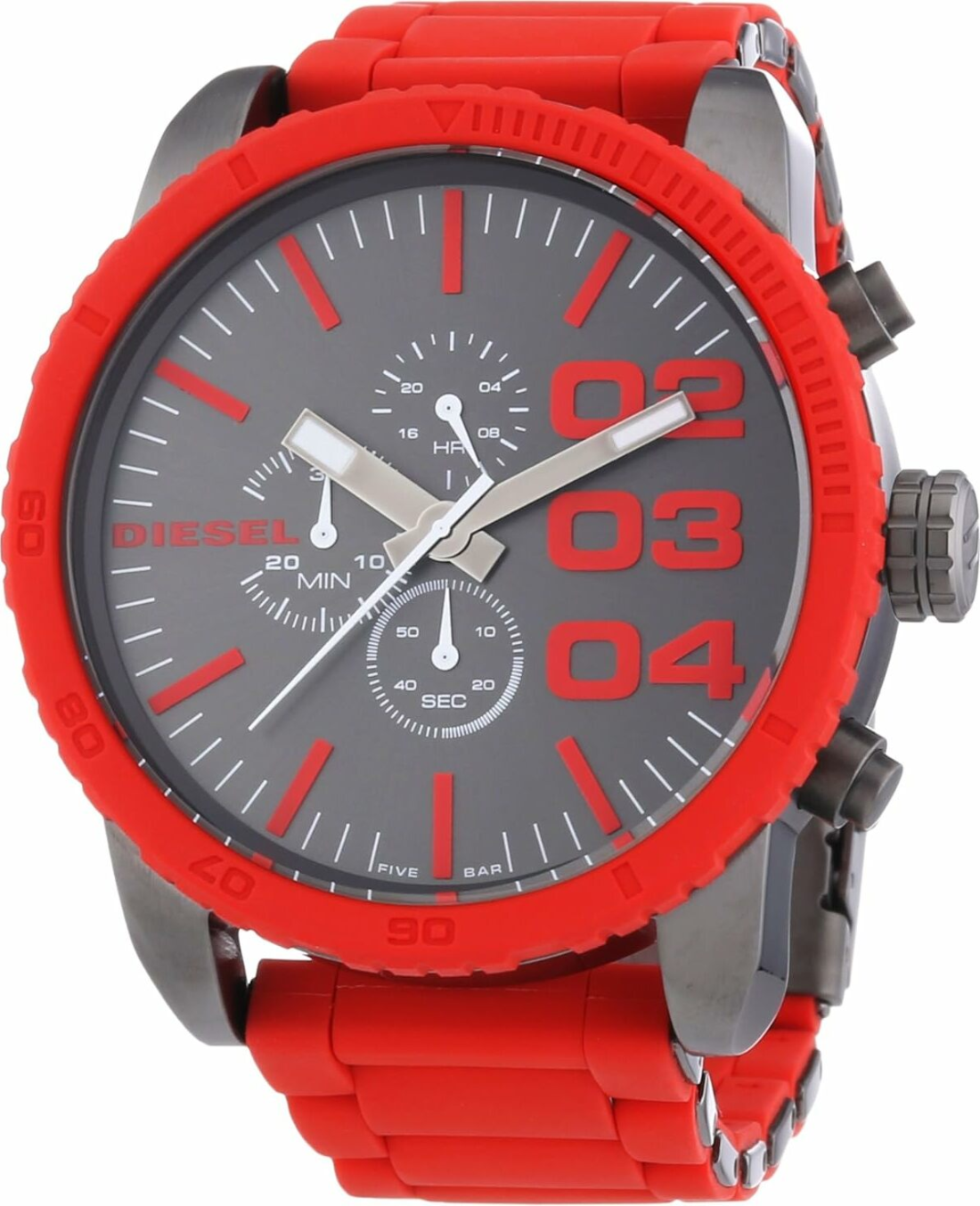 Montre Diesel DZ7372 Uber Chief Multi-Fuseaux Acier Gris pour Homme