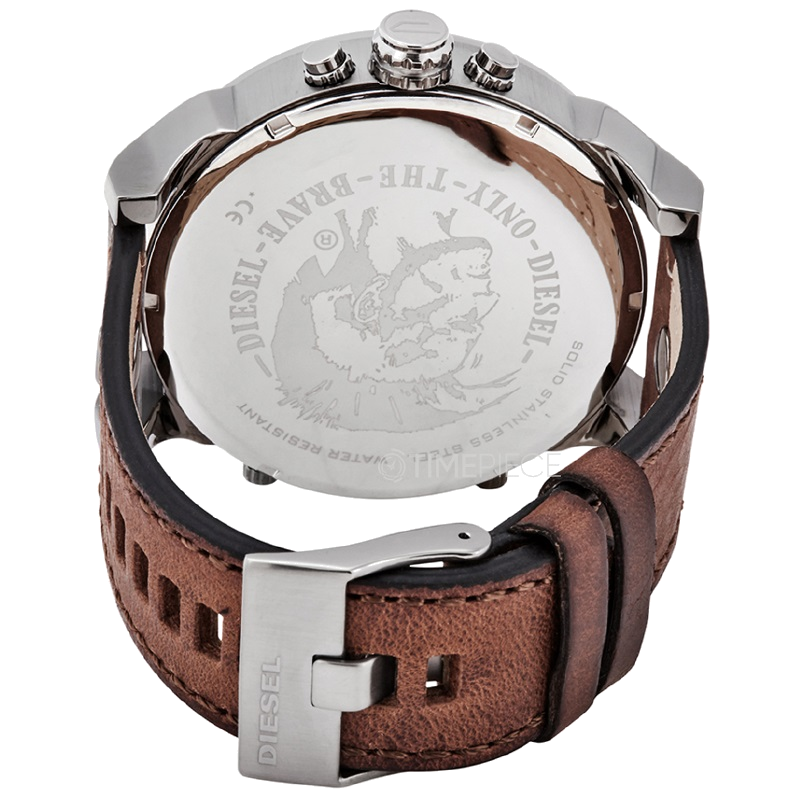 Montre Diesel DZ7413 Mr Daddy 2.0 Homme - Chronographe Cadran Noir sur Bracelet Cuir Marron vue 3