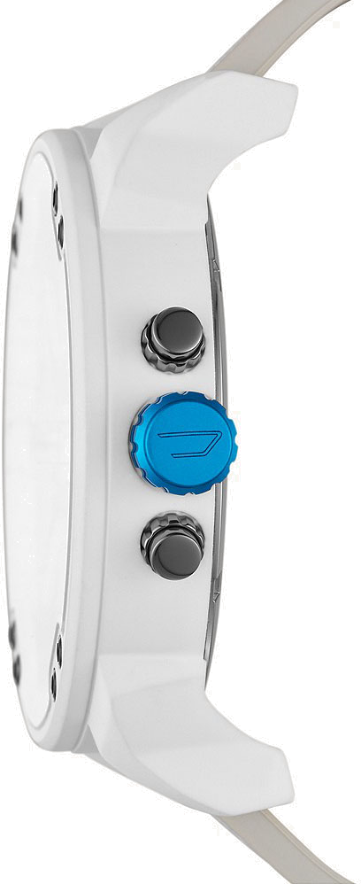 Montre Diesel Mr Daddy 2.0 DZ7419 - Chronographe Homme 57mm, Boîtier Blanc et Bracelet Silicone Blanc vue 2