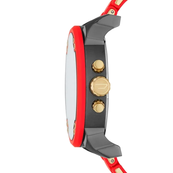 Montre Diesel Mr Daddy 2.0 DZ7430 pour Homme - Cadran Gris, Bracelet Silicone Rouge vue 2