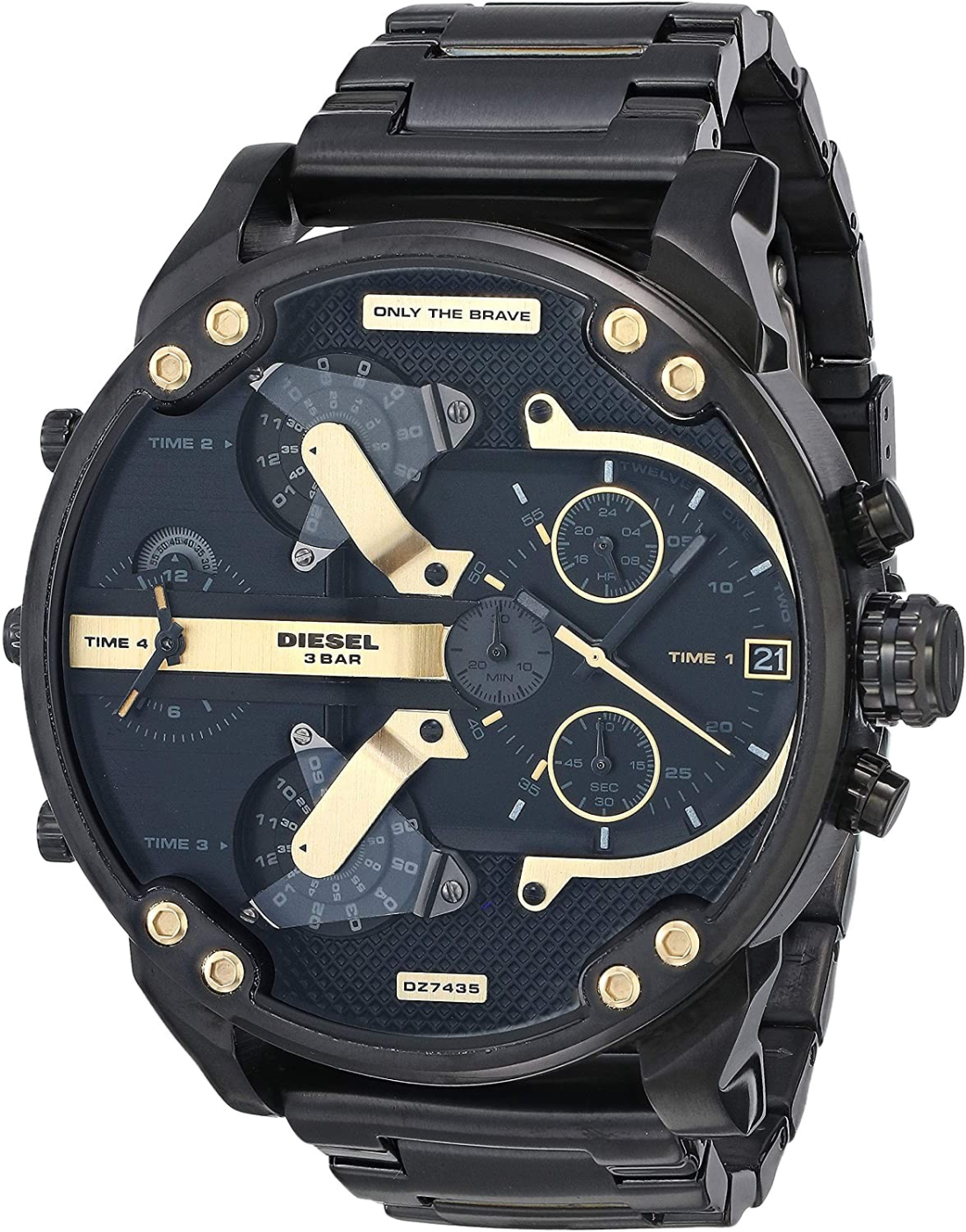 Montre Diesel Mr Daddy 2.0 DZ7435 pour Homme, Boîtier Acier Noir 57mm