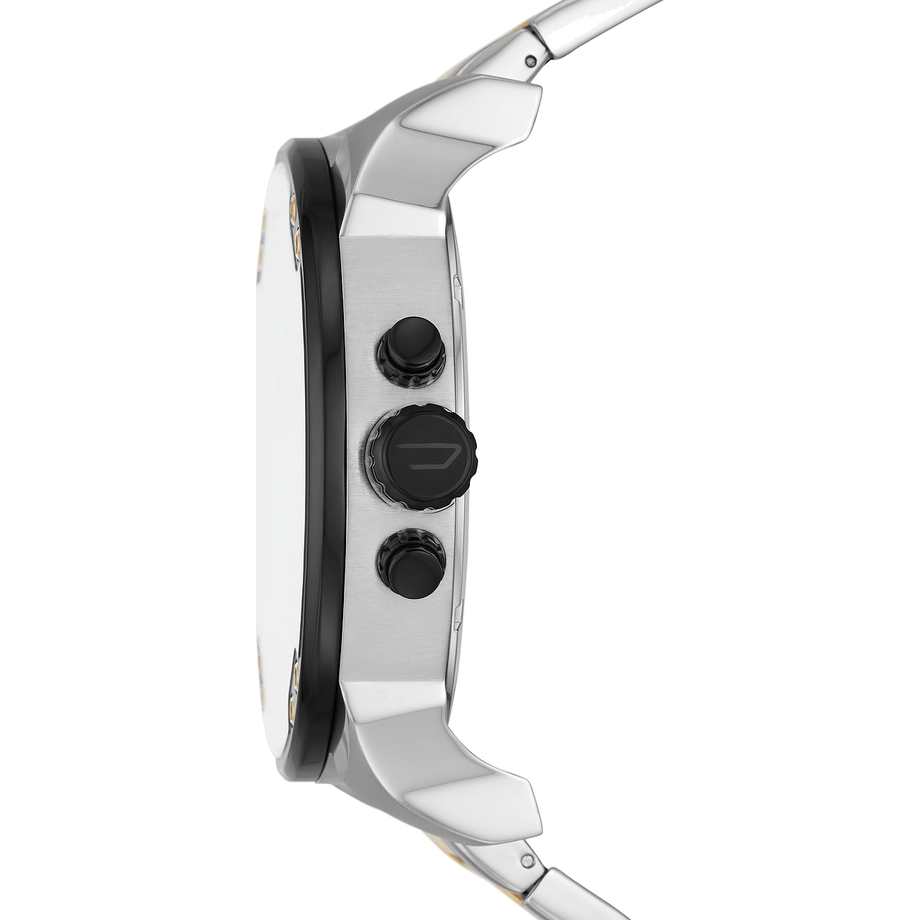 Montre Diesel Mr Daddy 2.0 DZ7459 pour Homme en acier inoxydable noir et doré vue 3