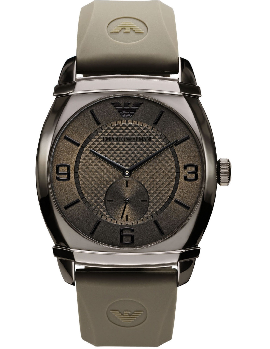 Montre Homme Emporio Armani AR0341 Chronographe Acier Gris et Bracelet Silicone