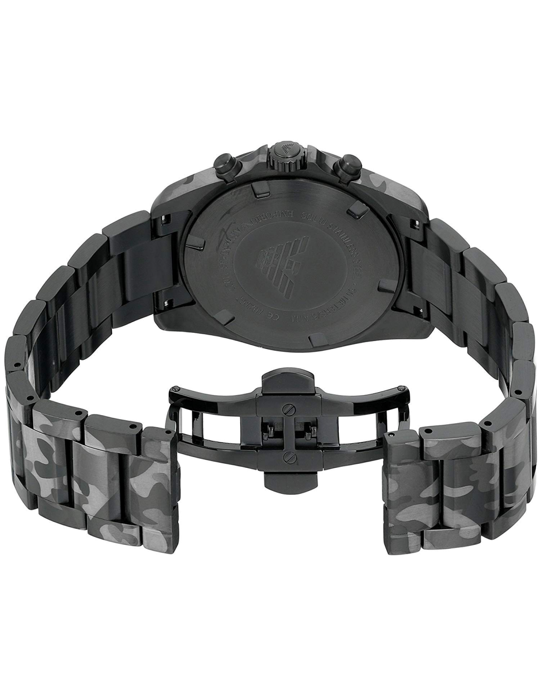 Montre Homme Emporio Armani Sportivo AR11027 - Cadran et boîtier noir camouflage vue 3