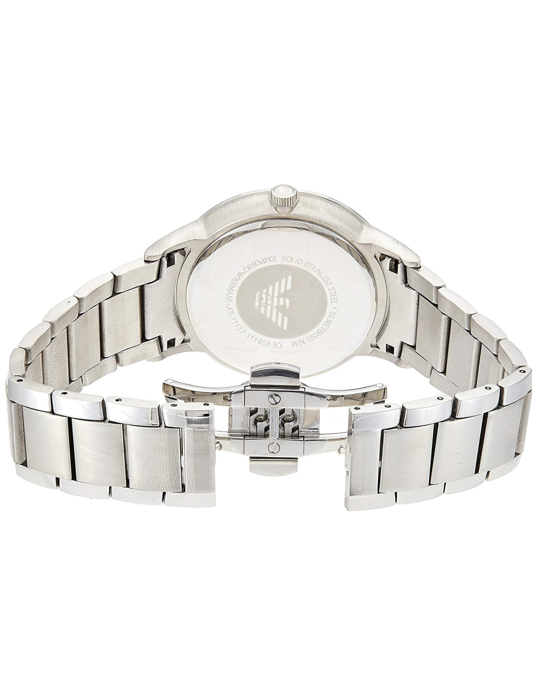 Montre Homme Emporio Armani AR11137 Cadran Bleu Bracelet NATO Argent vue 3