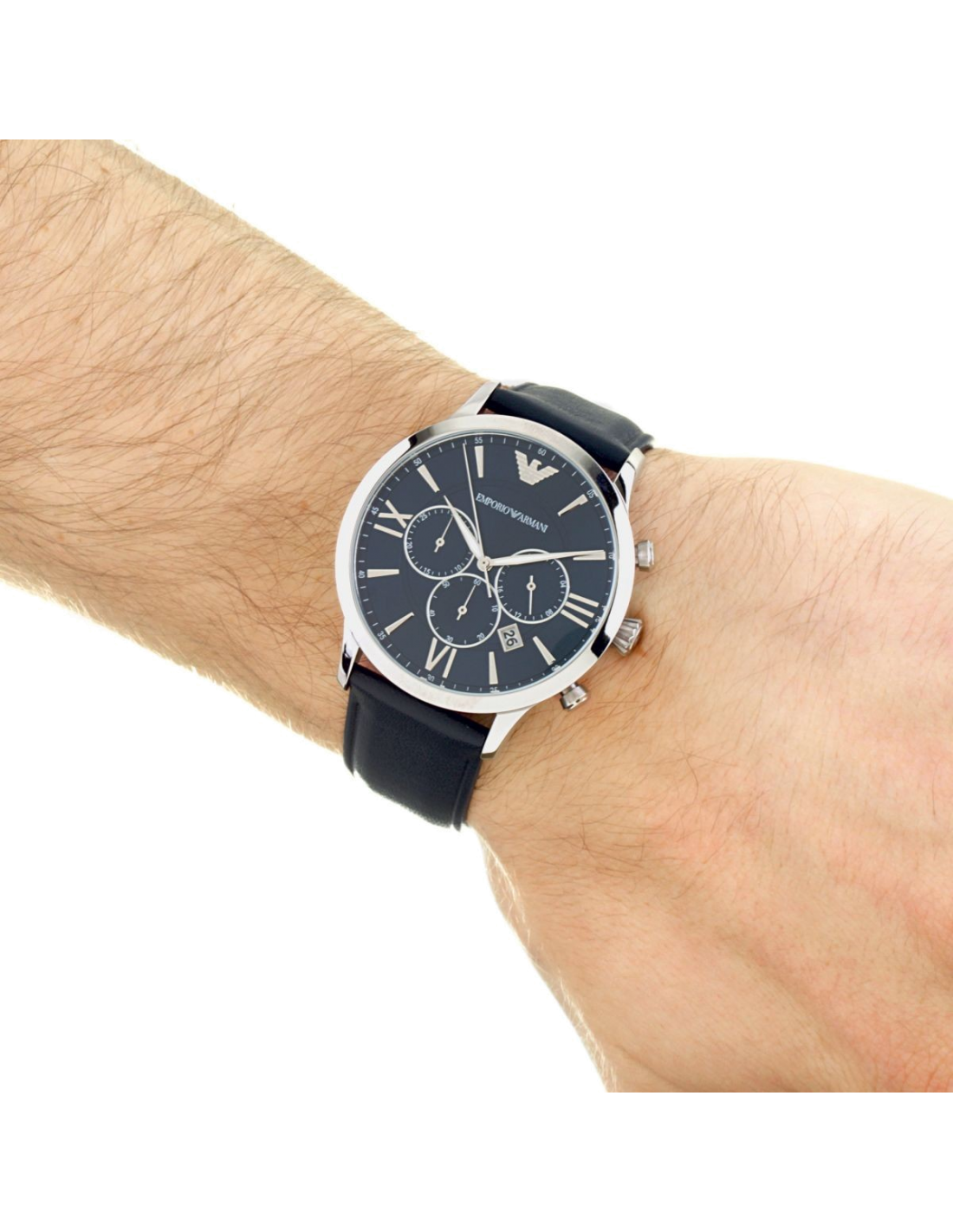 Montre Homme Emporio Armani Classique Chronographe Cadran Bleu AR11226 vue 4