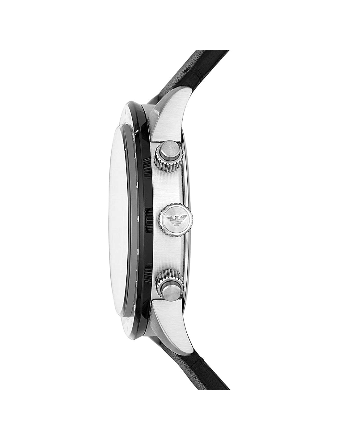 Montre Homme Emporio Armani Mario AR11243 Cadran Noir Bracelet Cuir vue 2