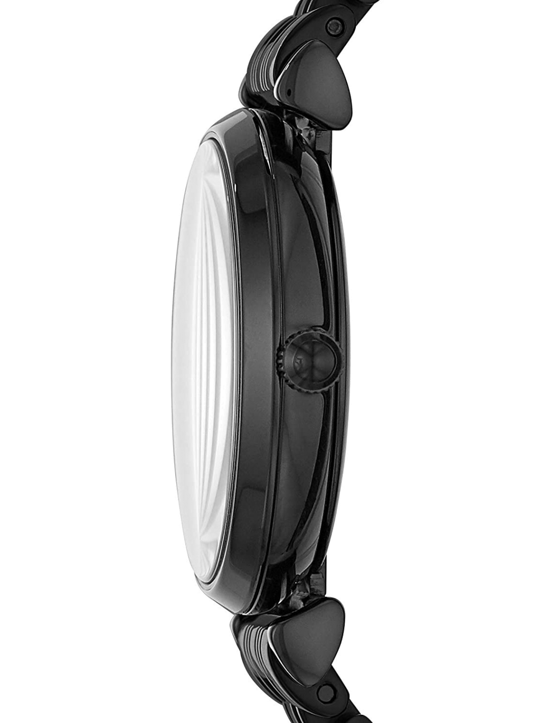 Montre Emporio Armani AR11245 Femme - Cadran et bracelet acier maille milanaise noir vue 2