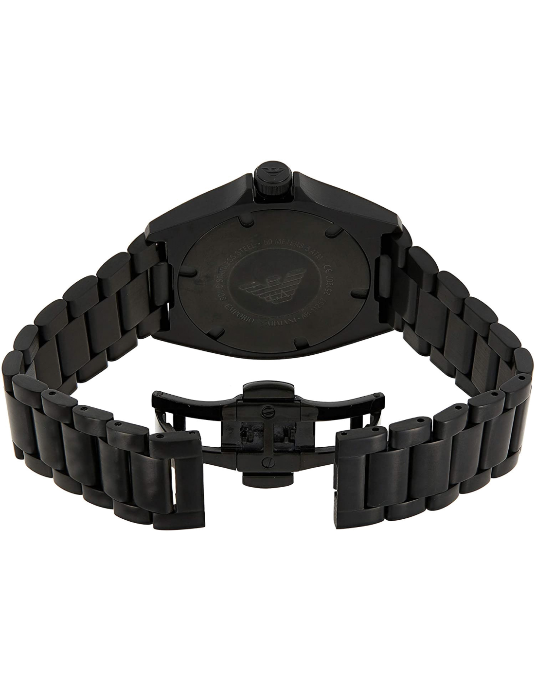 Montre Homme Emporio Armani AR11257 Nicola en Acier Noir à Maille Milanaise vue 3